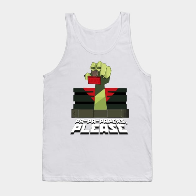 Pa-Pa-Papers, Please Tank Top by Question